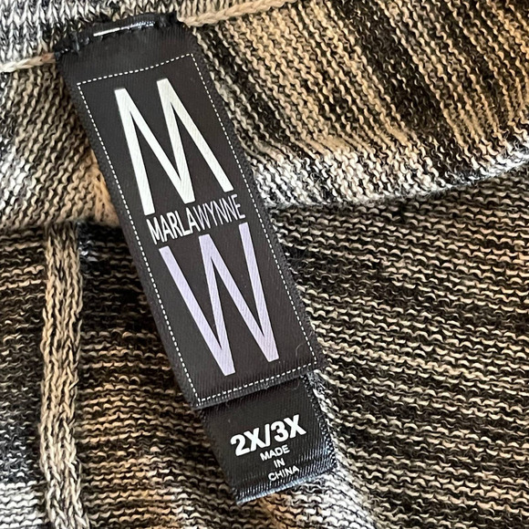 Marla Wynne Women's Duster Cardigan Linen Blend Size 2X/3X - Picture 2 of 5